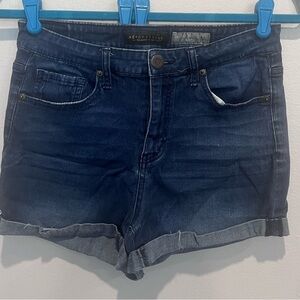 Aeropostale High Waist Midi Jean Shorts